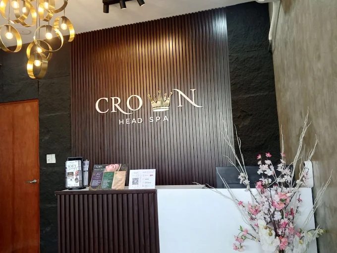 Crown Head Spa Calamba reception counter